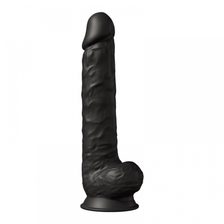 SilexD Gode Ventouse XXL avec testicules Silexd 38 cm ø7 Noir