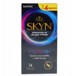 Préservatifs Manix Skyn Excitation 10 + 4 gratuites