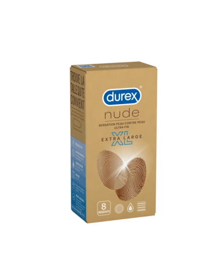 Durex Nude XL Extra Large Boîte de 8