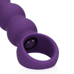 Chapelet anal vibrant progressif Teardrop Clear Purple